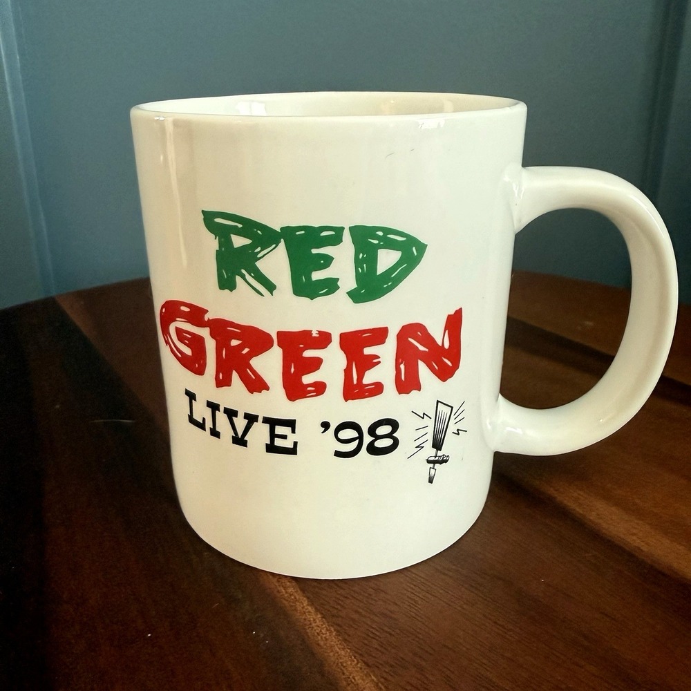 Vintage‎ PBS Red Green Live 98 Coffee Tea Mug Cup 16oz Sesame Street